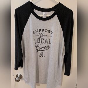 Women's Halloween Baseball Style Shirt Support Your Local Coven